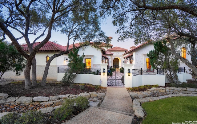 view of mediterranean / spanish house