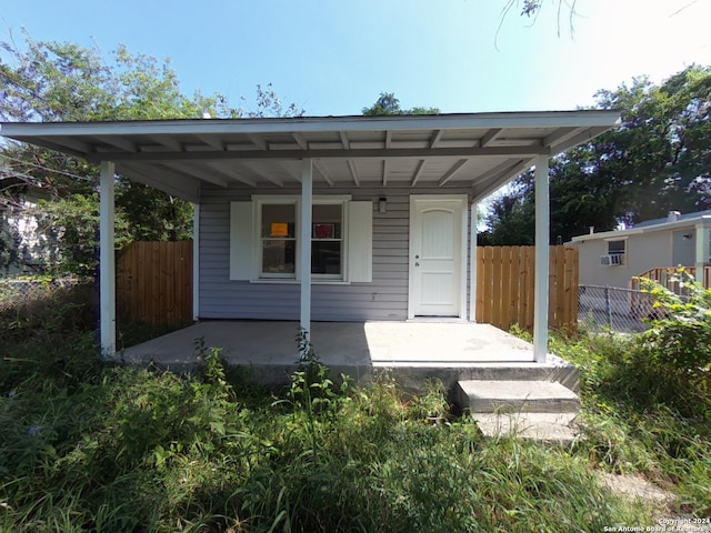 exterior space with covered porch