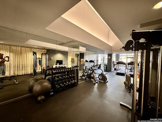 view of workout area