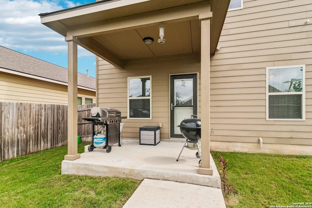 view of patio / terrace with grilling area