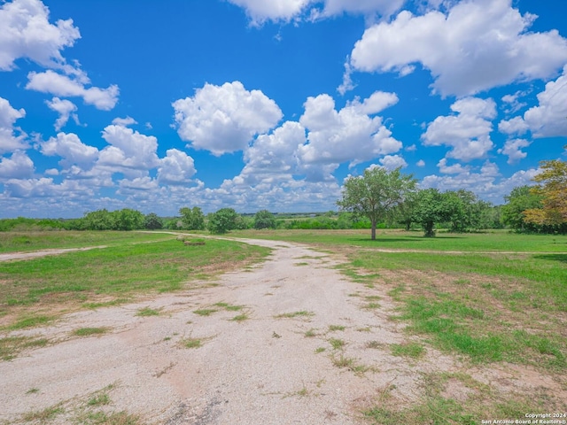 view of road with a rural view