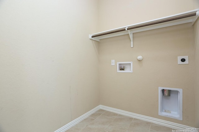 laundry room featuring washer hookup, hookup for a gas dryer, and electric dryer hookup