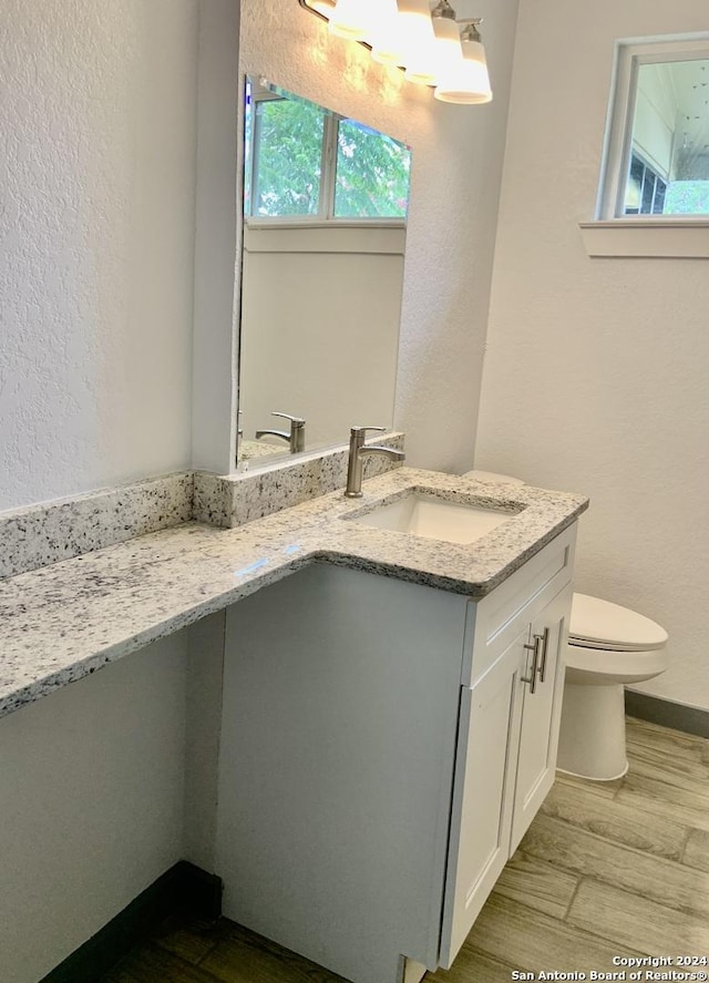 bathroom featuring toilet and vanity