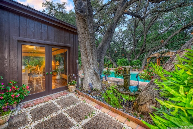 view of exterior entry with french doors