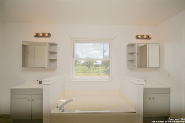 bathroom featuring a bathtub and vanity