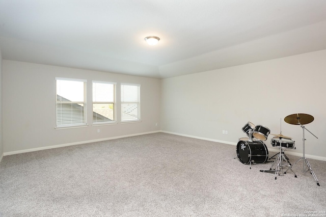 interior space featuring carpet floors