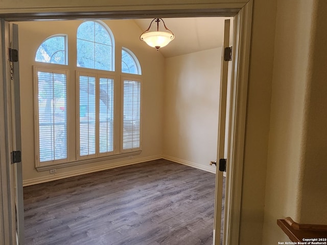 empty room featuring hardwood / wood-style floors