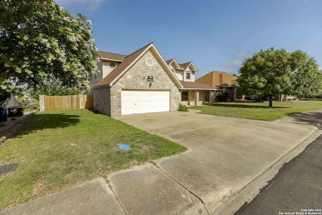 view of front of home with a front yard