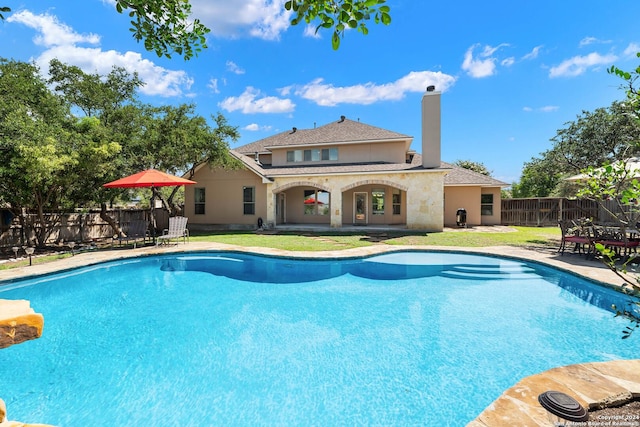 view of pool with a patio area