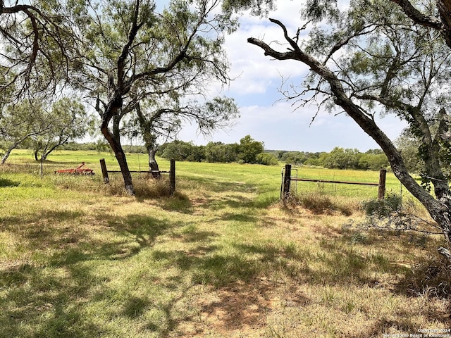 view of yard with a rural view