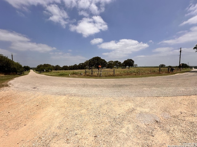 view of road featuring a rural view