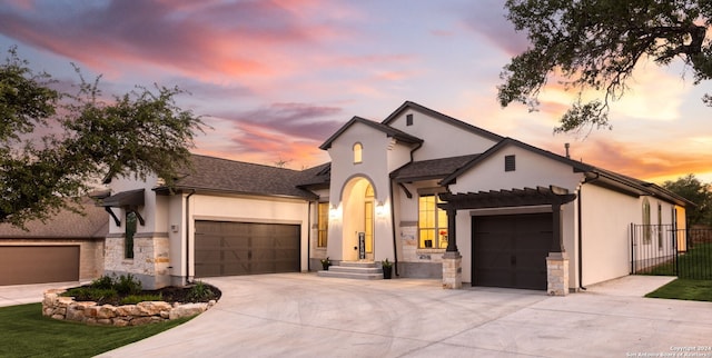 view of front of house featuring a garage