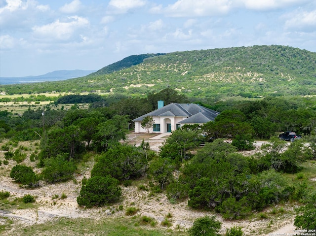 bird's eye view featuring a mountain view