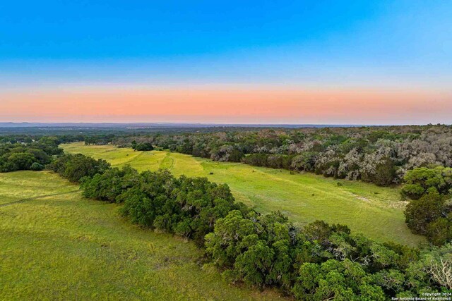 view of aerial view at dusk