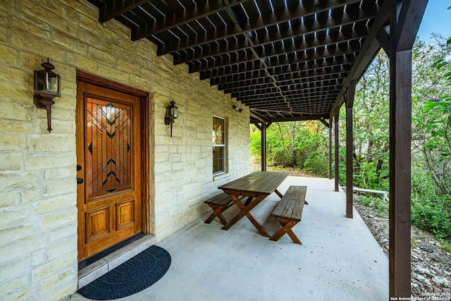 view of doorway to property