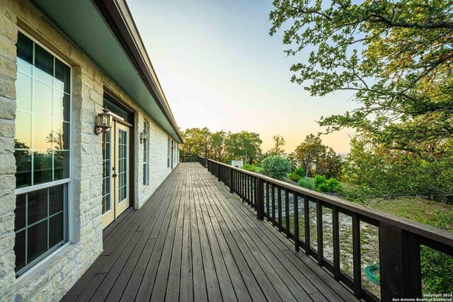 view of deck at dusk