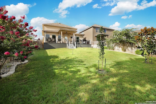 exterior space with a lawn