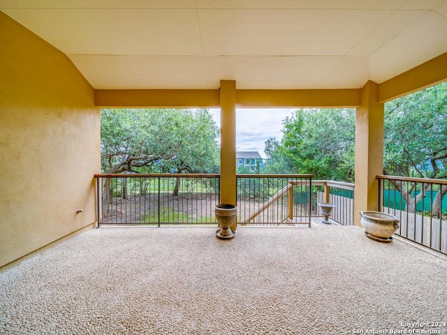 view of patio / terrace with a balcony