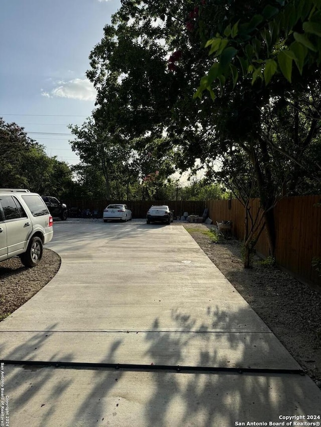 view of vehicle parking