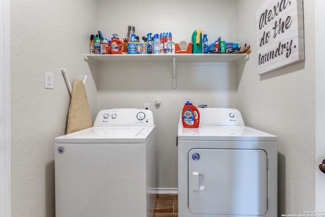 laundry area featuring separate washer and dryer