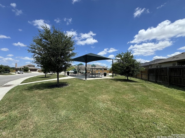 view of yard featuring a playground