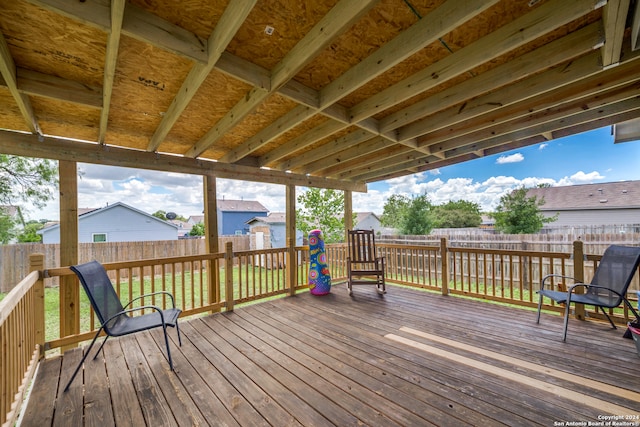 view of wooden terrace