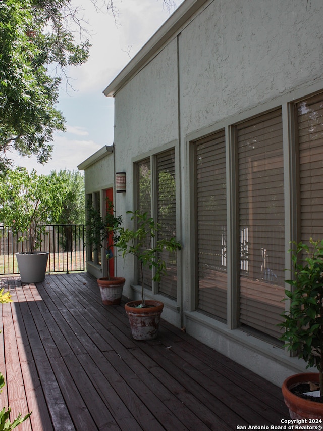 view of wooden terrace