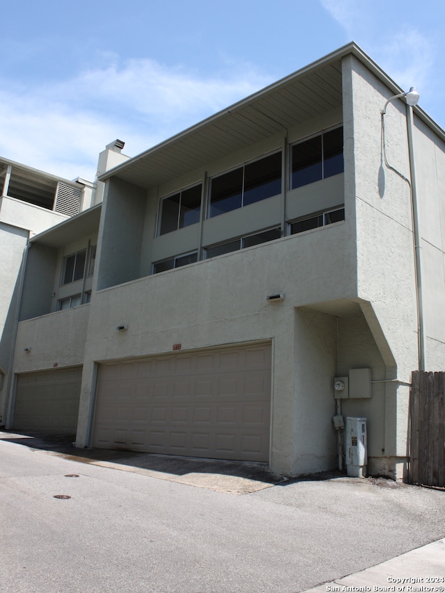 view of property with a garage