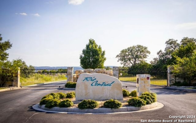 view of community sign