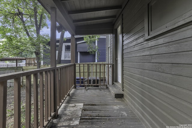 wooden deck with fence