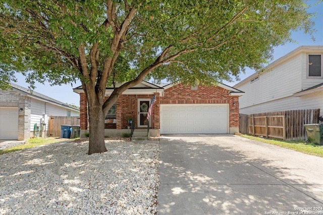 view of front facade featuring a garage