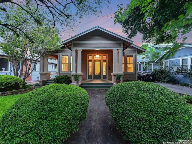 view of bungalow-style home