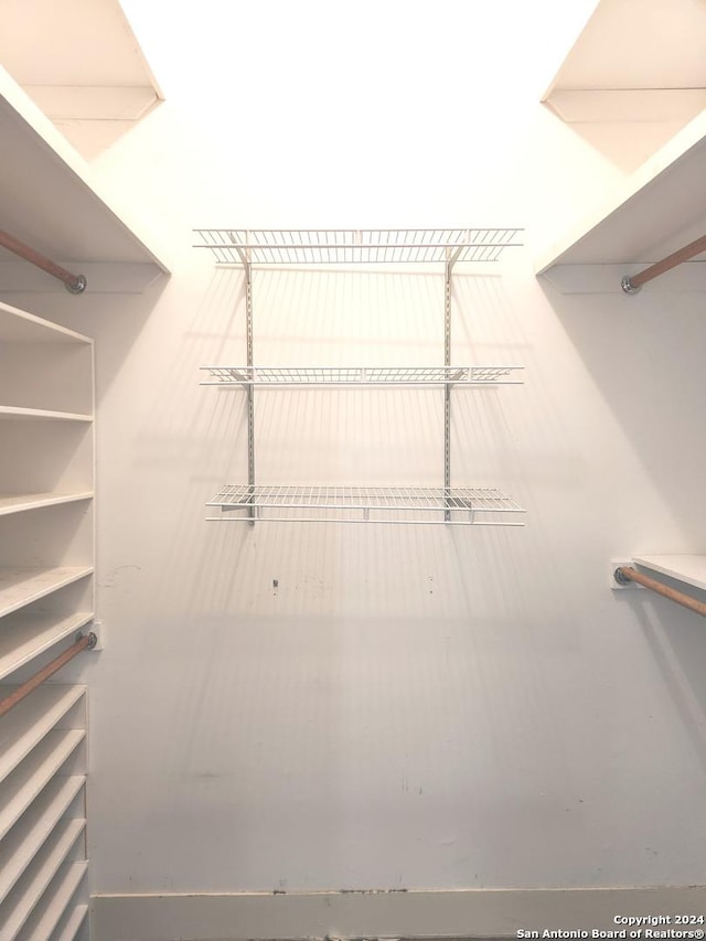 view of walk in closet