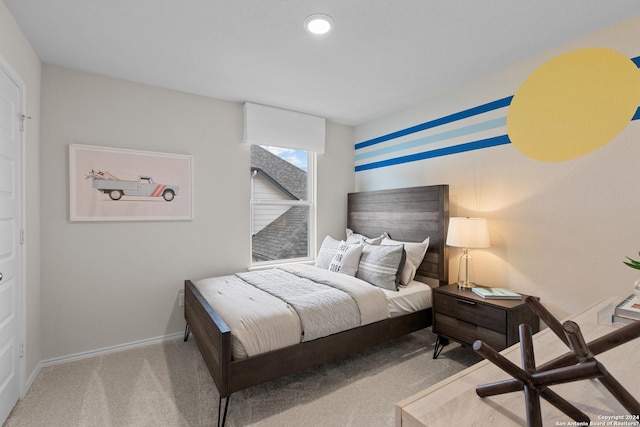 bedroom featuring carpet flooring