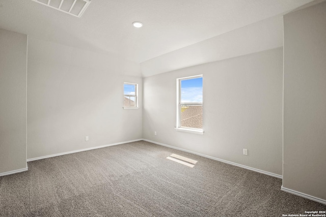 view of carpeted spare room