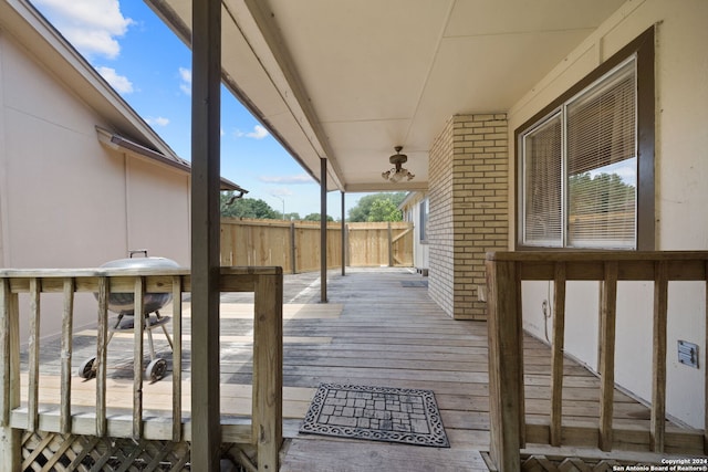 view of wooden deck