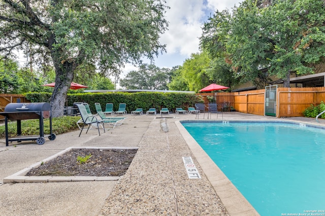 view of pool with a patio