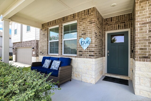 entrance to property with a garage