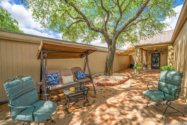 view of patio / terrace with an outdoor hangout area