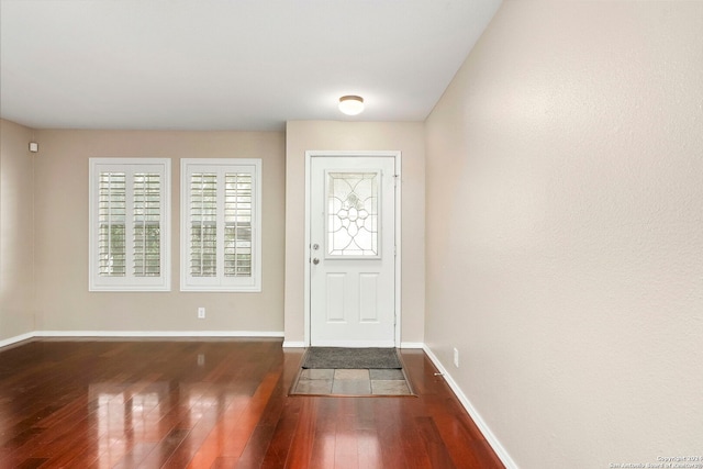 foyer featuring dark hardwood / wood-style flooring