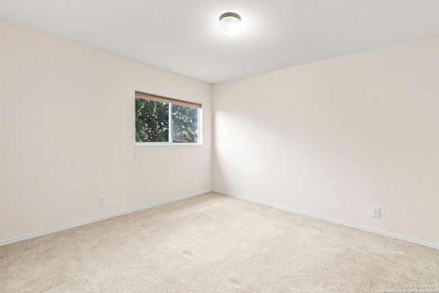 spare room with light carpet