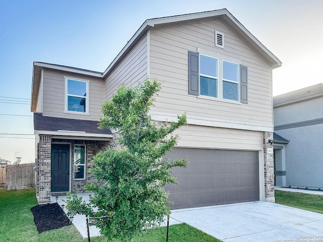 view of front of house featuring a garage