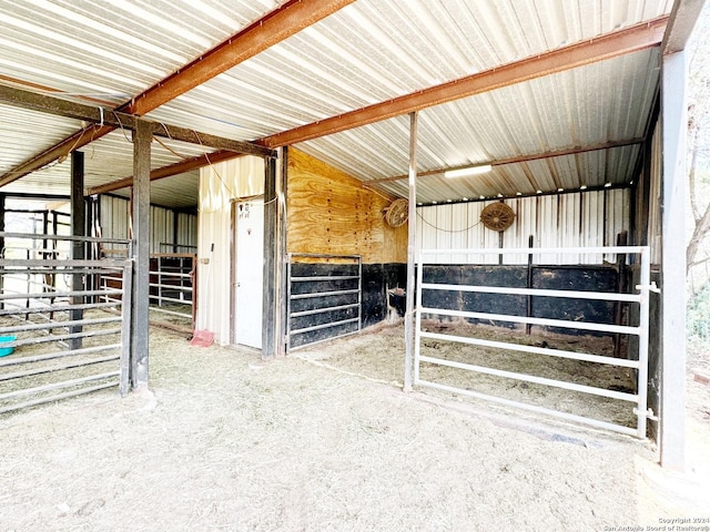 view of horse barn