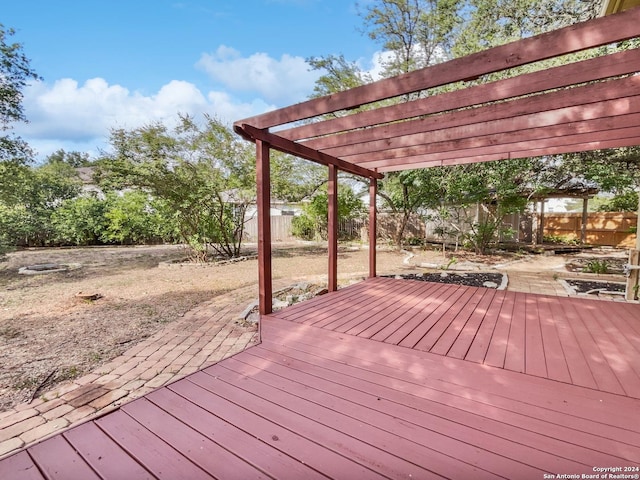 deck with a pergola