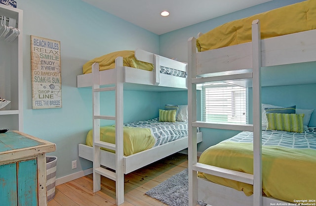 bedroom featuring hardwood / wood-style floors