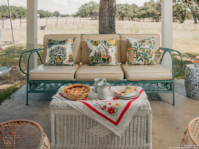 view of patio / terrace with an outdoor hangout area