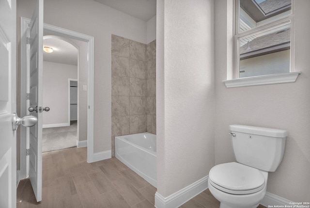 209 Canton Chase, Cibolo, TX 78108 - full bathroom featuring toilet, wood finished floors, and baseboards