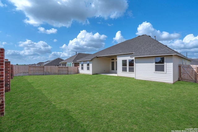 209 Canton Chase, Cibolo, TX 78108 - rear view of property featuring roof with shingles and a patio area