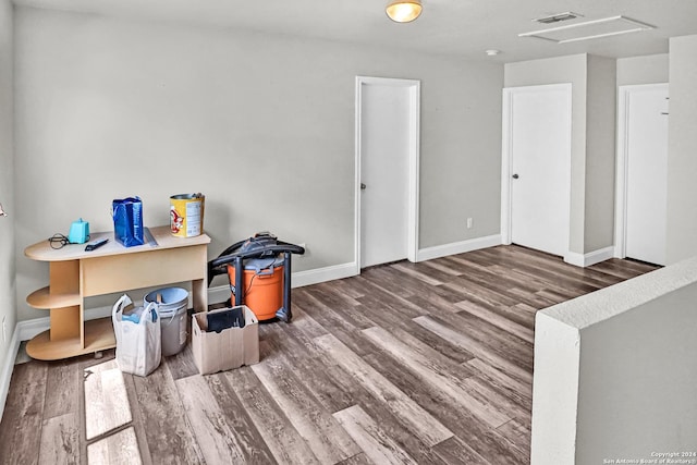 misc room featuring hardwood / wood-style floors