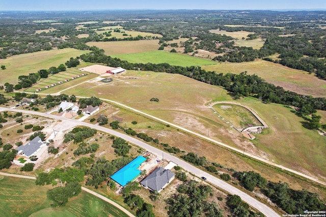 aerial view featuring a rural view